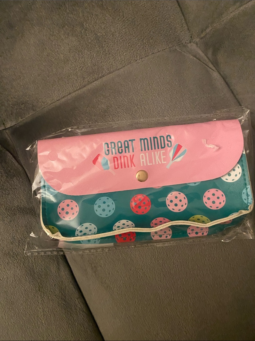 Great Minds dinkAlike Polka Dot sunglasses  Case - Pink & Teal